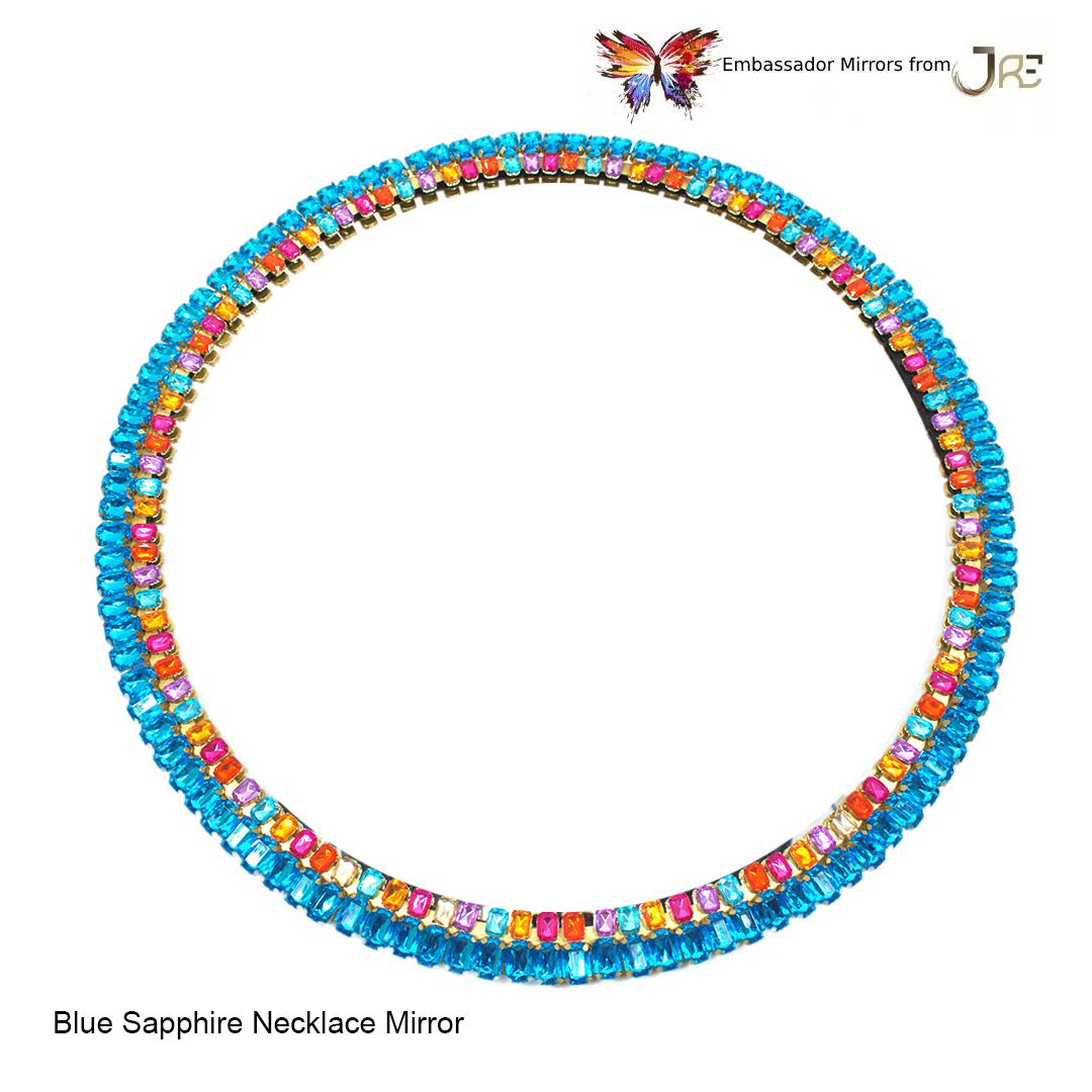 Luxury Blue Sapphire Gemstone Designer Mirror