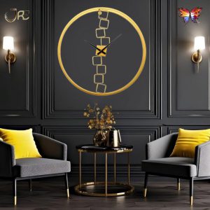 Luxury Designer Gold Matrix Modern Wall Accent Decorative Clock