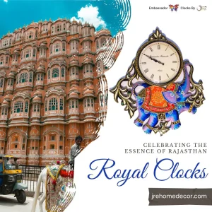 Dancing Elephant Clock| Elephant Wall Decor | Wooden Wall Clock I Royal Vintage Clock