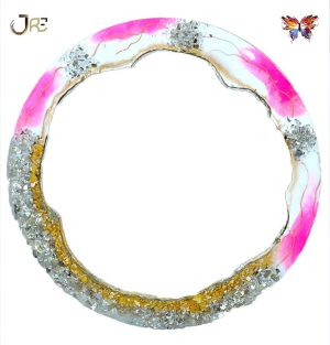 Luxury Pink Sapphire Resin Art Wall Mirror, Crystal Large Wall Accent Decorative Vanity Mirror, Modern Abstract Epoxy Art Unique Wall Mirror